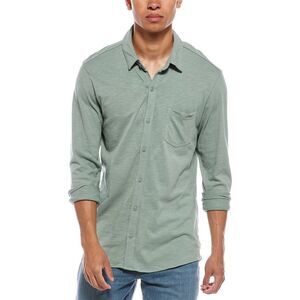 Vintage Summer Mens Slub Shirt, Green